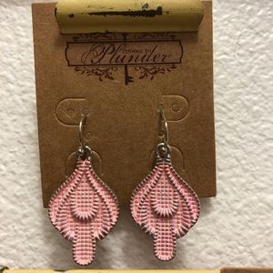 Light pink vintage design earrings by Plunder
